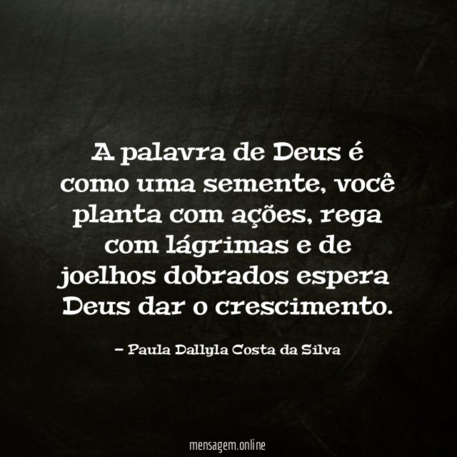 A palavra de Deus é como uma semente