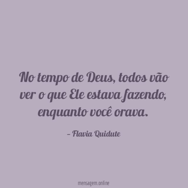 No tempo de Deus