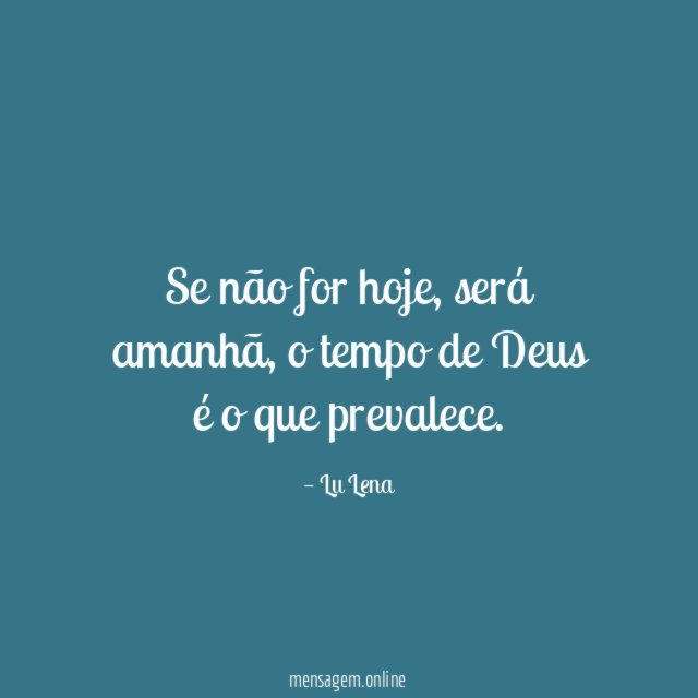 Se não for hoje