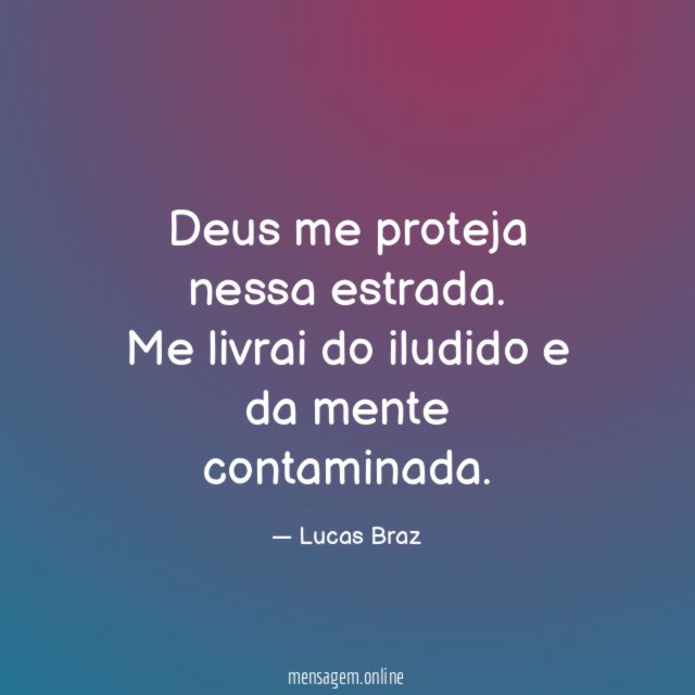Deus me proteja nessa estrada