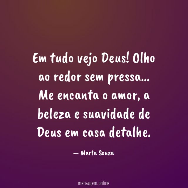 Em tudo vejo Deus
