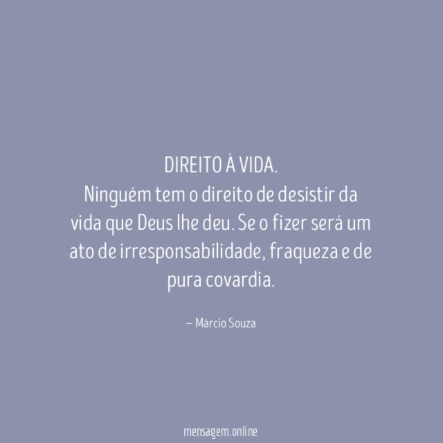 DIREITO À VIDA