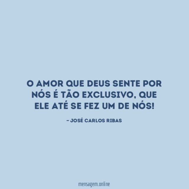 O amor que Deus sente por nós é tão exclusivo