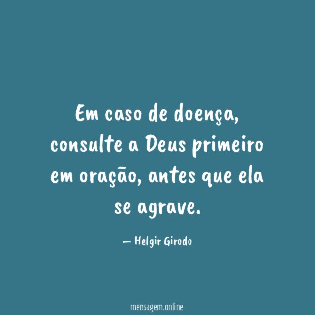 Em caso de doença