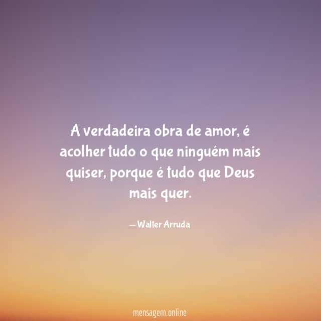 A verdadeira obra de amor