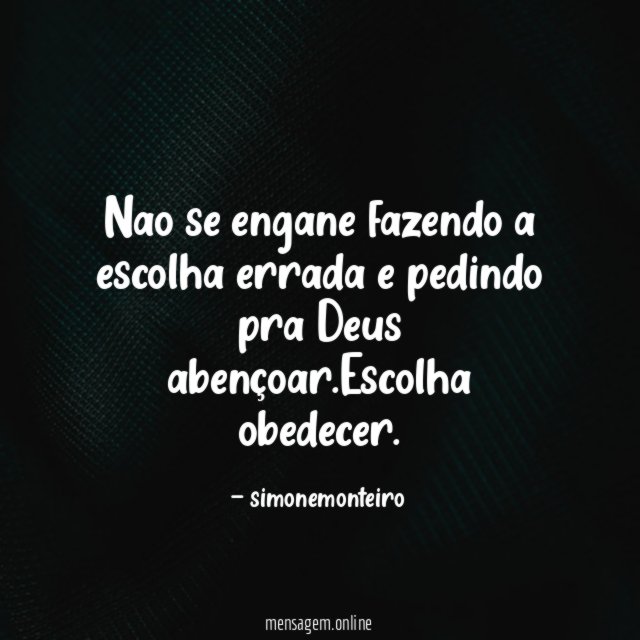 Nao se engane fazendo a escolha errada