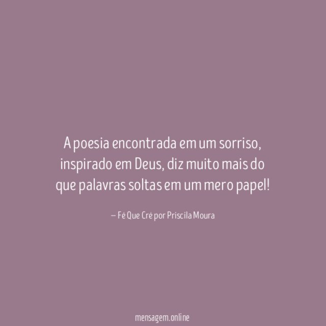 A poesia encontrada em um sorriso