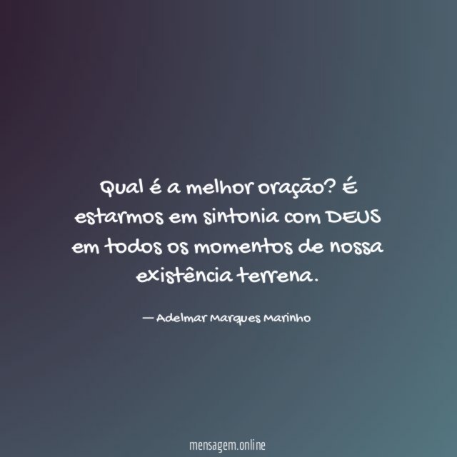 Qual é a melhor oração