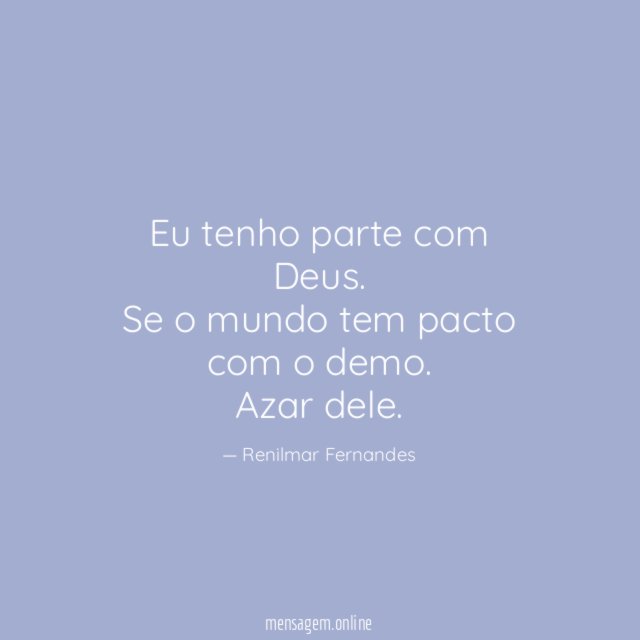 Eu tenho parte com Deus