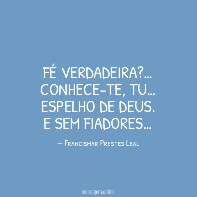 Fé Verdadeira?…