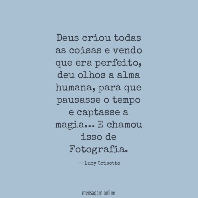 Deus criou todas as coisas e vendo que era perfeito