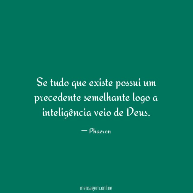 Se tudo que existe possui um precedente semelhante