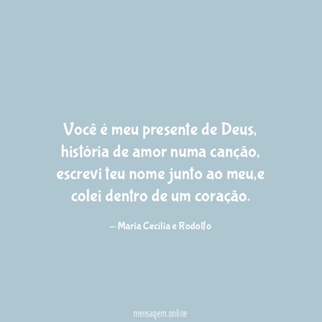 Você é meu presente de Deus