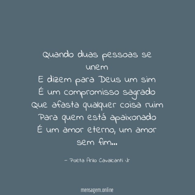 Quando duas pessoas se unem E dizem para Deus