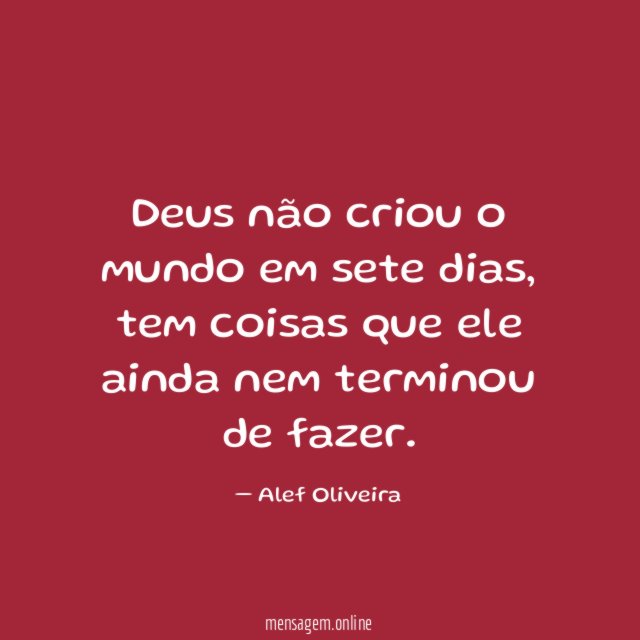 Deus não criou o mundo em sete dias
