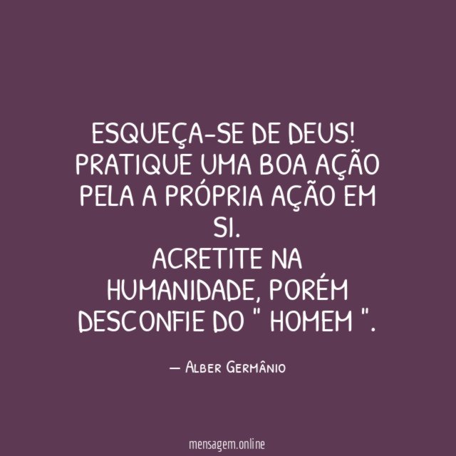 Esqueça-se de deus