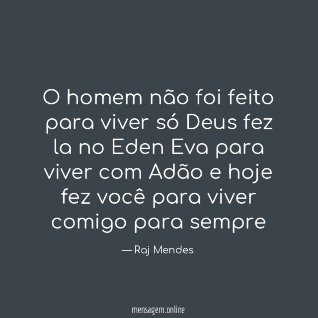 O homem não foi feito para viver só