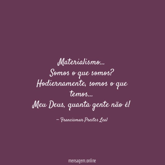 Materialismo…