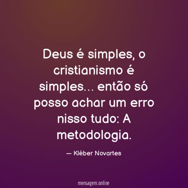 Deus é simples