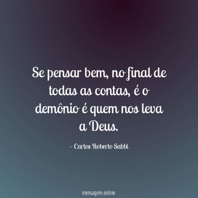 Se pensar bem