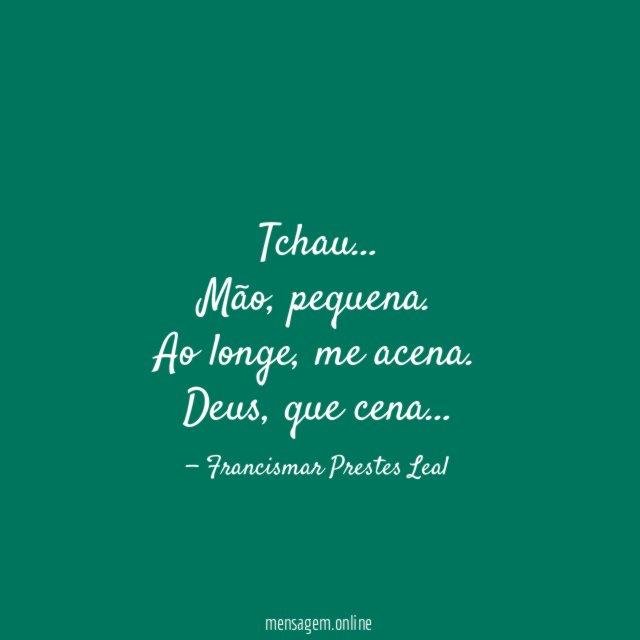 Tchau…