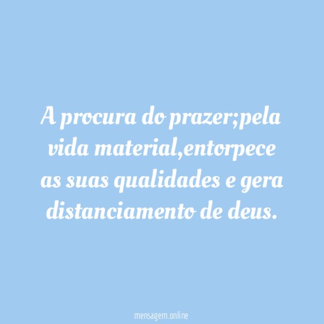 A procura do prazer