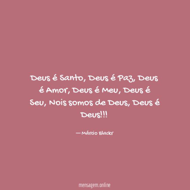 Deus é Santo