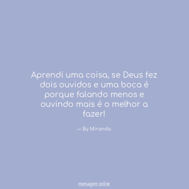 Aprendi uma coisa