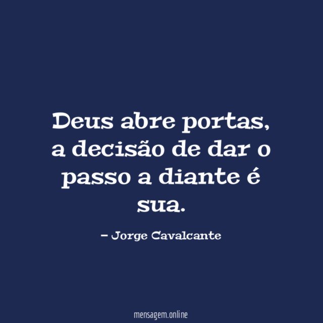 Deus abre portas