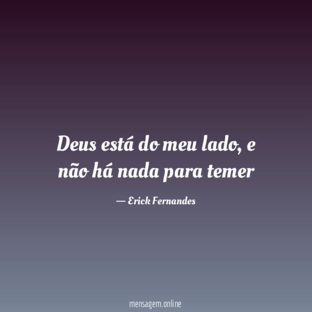 Deus está do meu lado