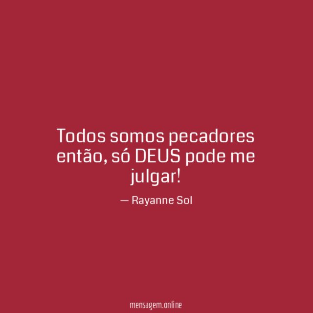 Todos somos pecadores então
