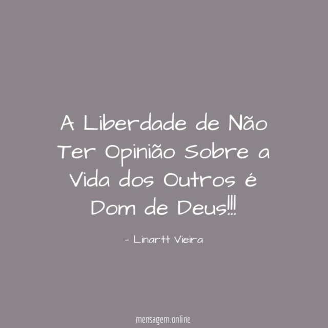 A Liberdade de Não Ter Opinião Sobre a