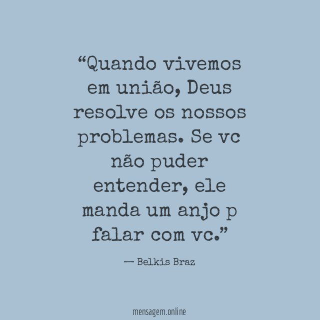 Quando vivemos em união
