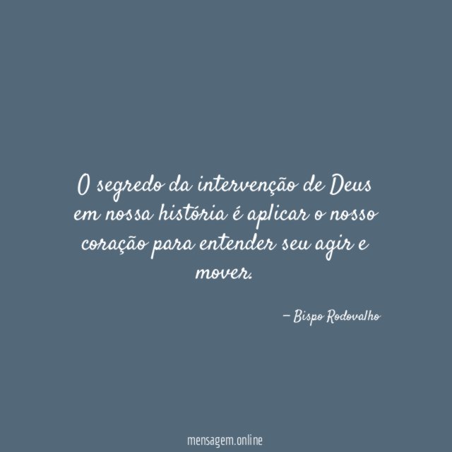 O segredo da intervenção de Deus em nossa