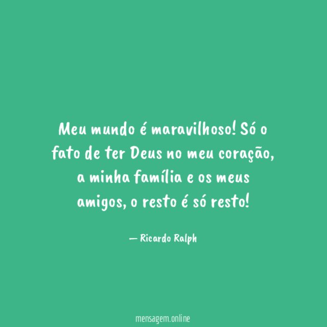 Meu mundo é maravilhoso