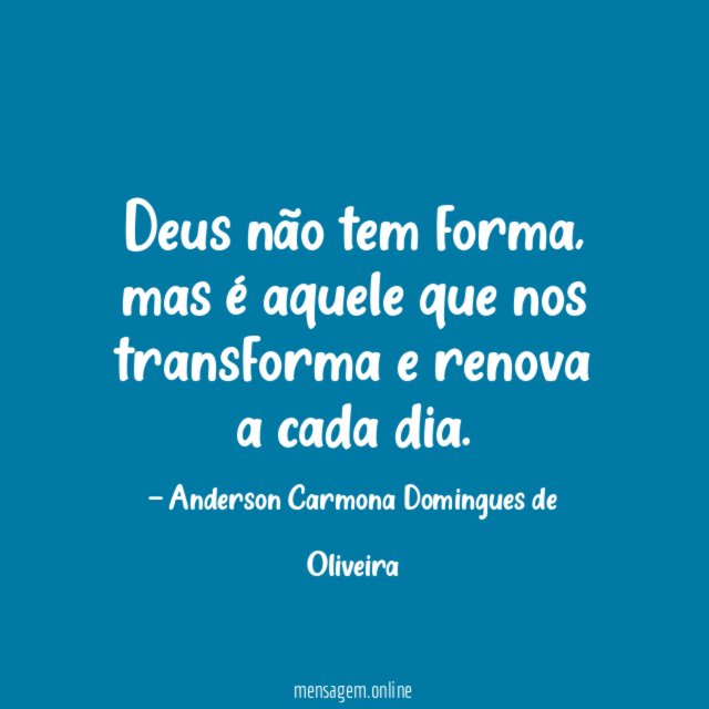 Deus não tem forma