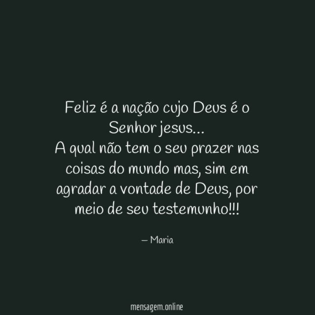 Feliz é a nação cujo Deus é o Senhor jesus