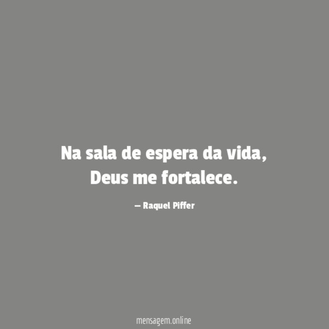 Na sala de espera da vida