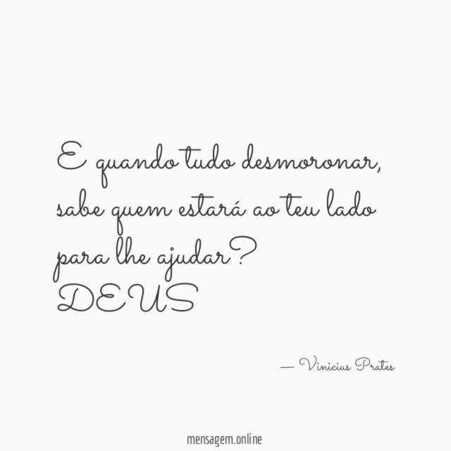 E quando tudo desmoronar