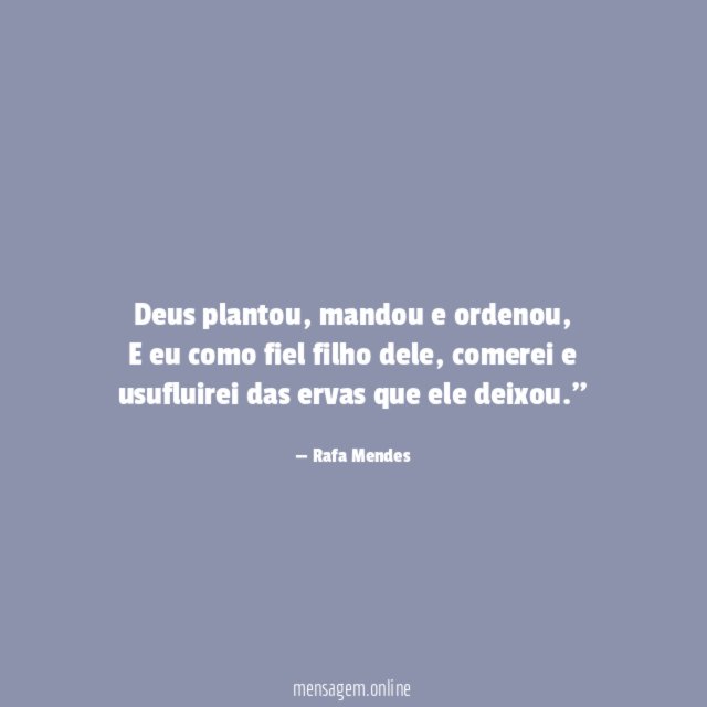 Deus plantou