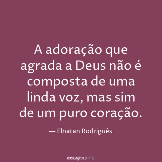 A adoração que agrada a Deus não é