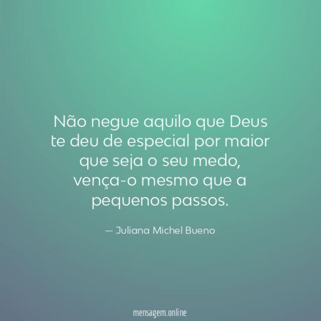 Não negue aquilo que Deus te deu de