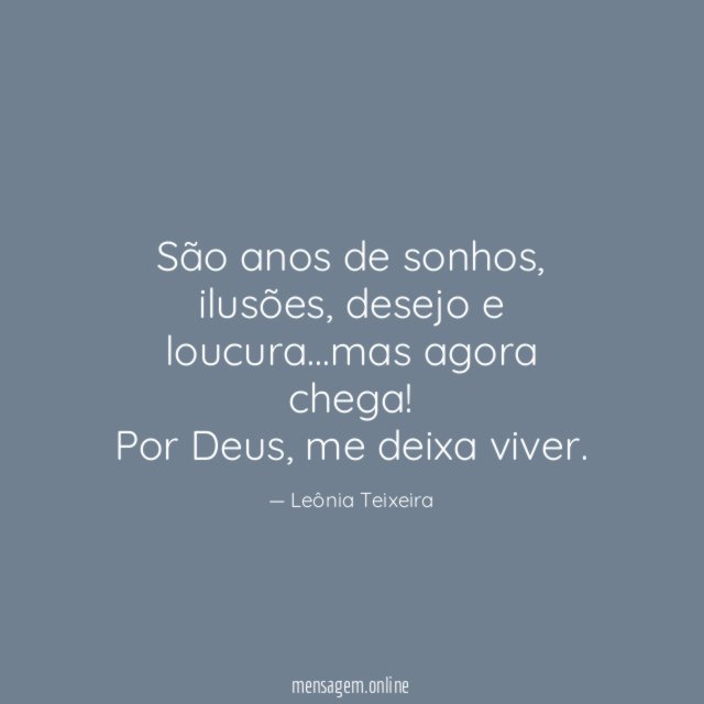 São anos de sonhos
