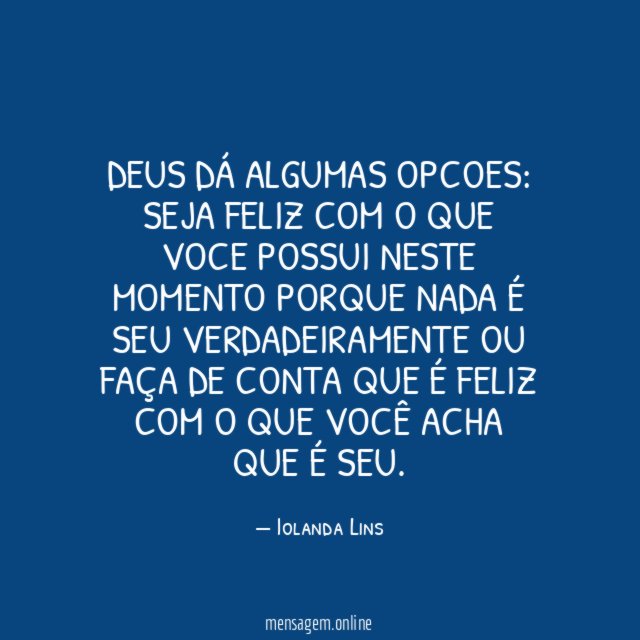 Deus dá algumas opcoes
