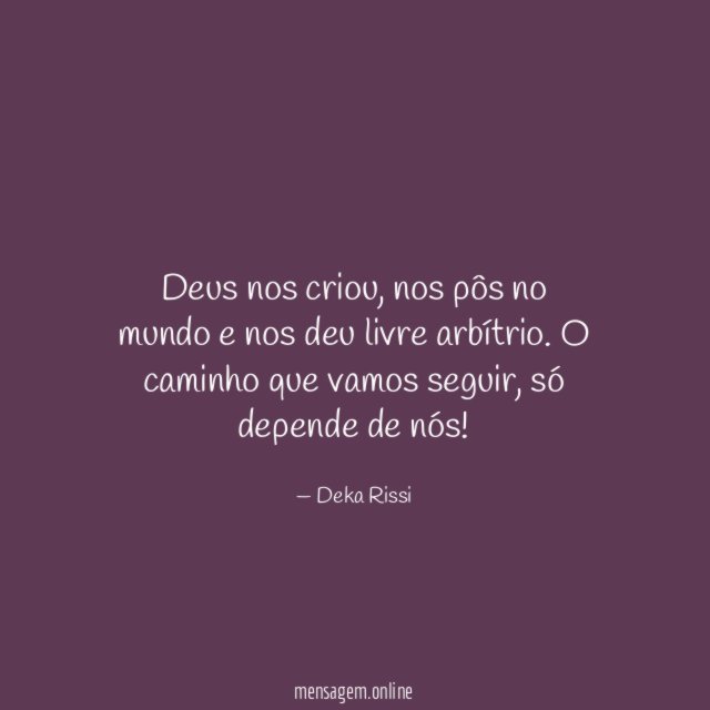 Deus nos criou