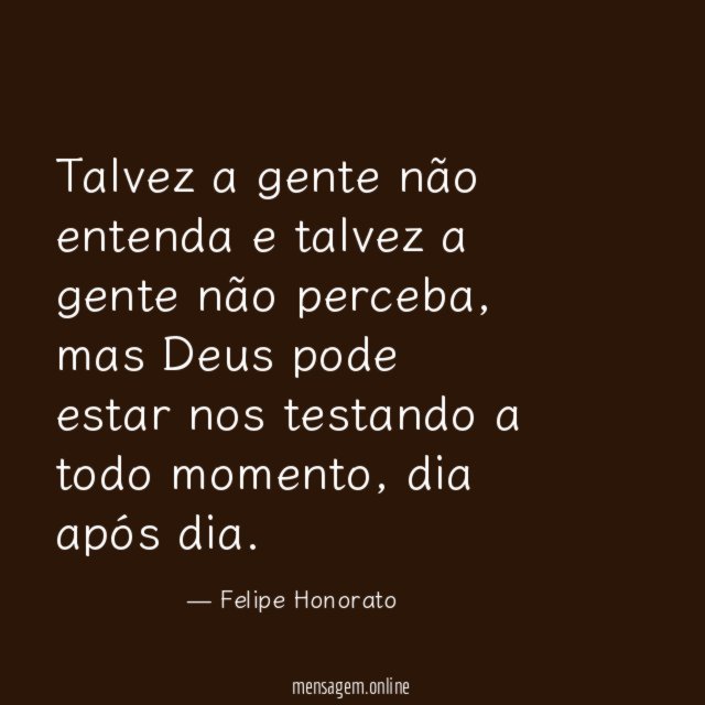 Talvez a gente não entenda e talvez a