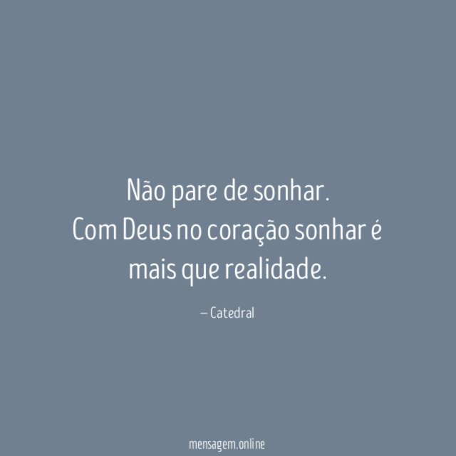 Não pare de sonhar