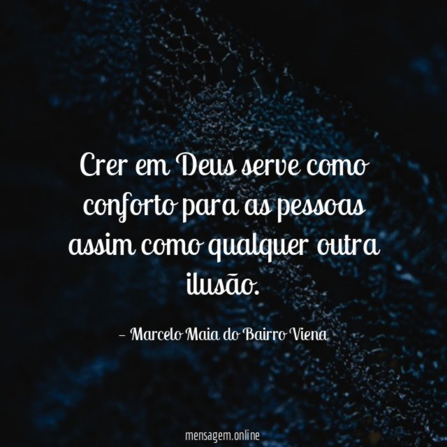 Crer em Deus serve como conforto para as