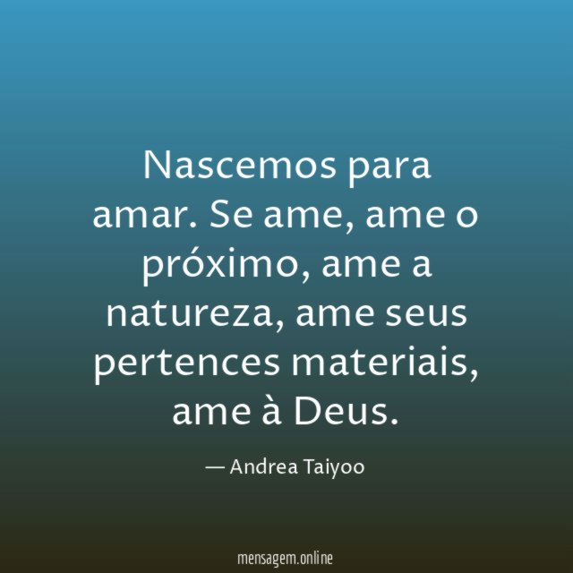 Nascemos para amar