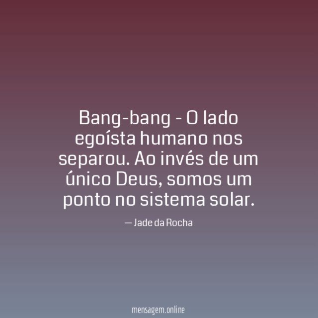 Bang-bang - O lado egoísta humano nos separou